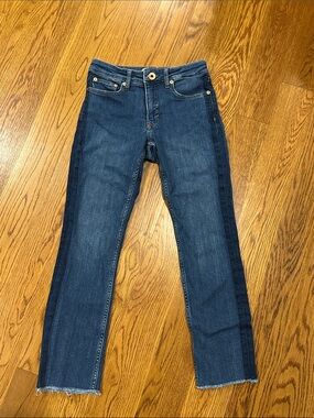 Vineyard Vines Two-Tone Dark Blue Ankle Crop Jeans